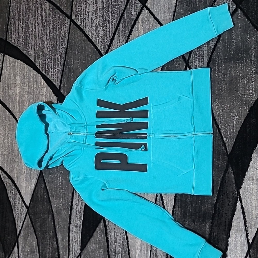 VS PINK 2013 CAMPUS FLEECE FULL-ZIP HOODIE JACKET SHIRT